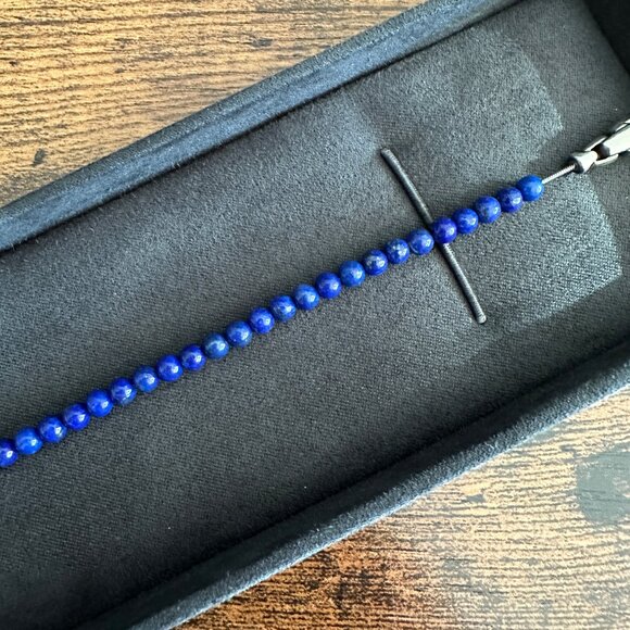 David Yurman Spiritual Beads Bracelet in Lapis Lazuli - 4mm - Medium - Picture 4 of 8